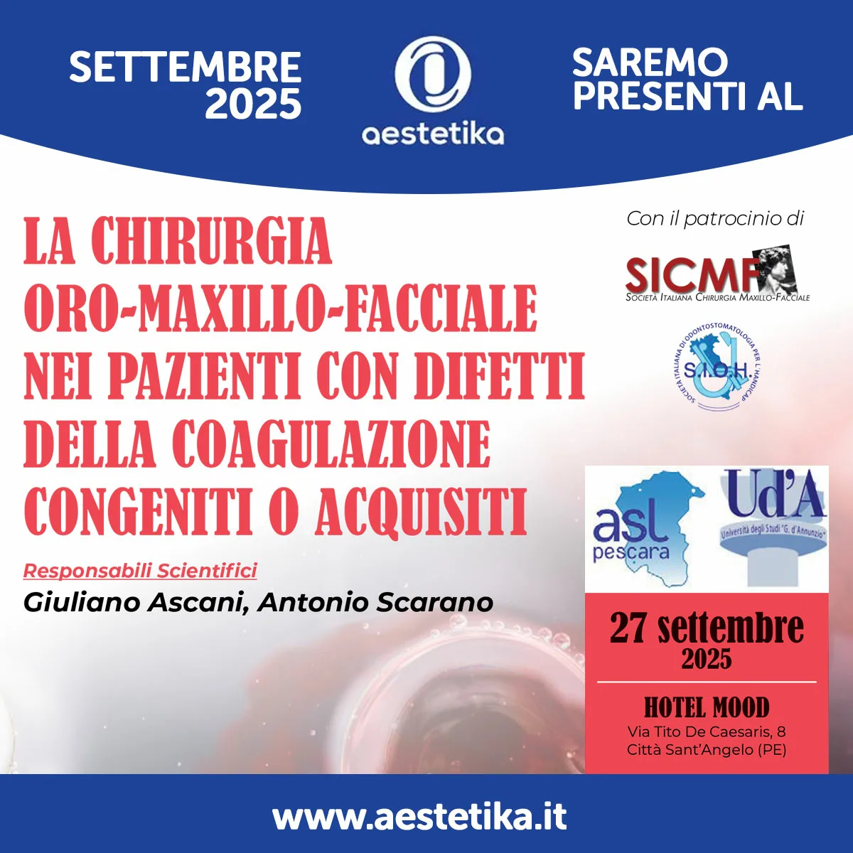 Innovazione e Sicurezza in Chirurgia Oro-Maxillo-Facciale: Saremo al Congresso di Città Sant’Angelo